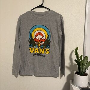 Vans Gray Long Sleeve Graphic Tee
